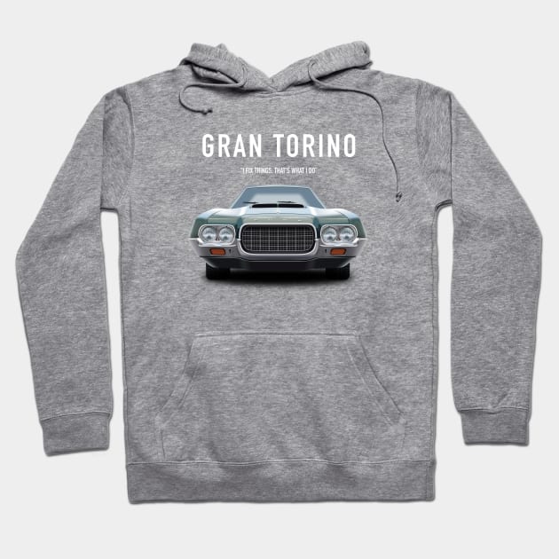 Gran Torino - Alternative Movie Poster Hoodie by MoviePosterBoy